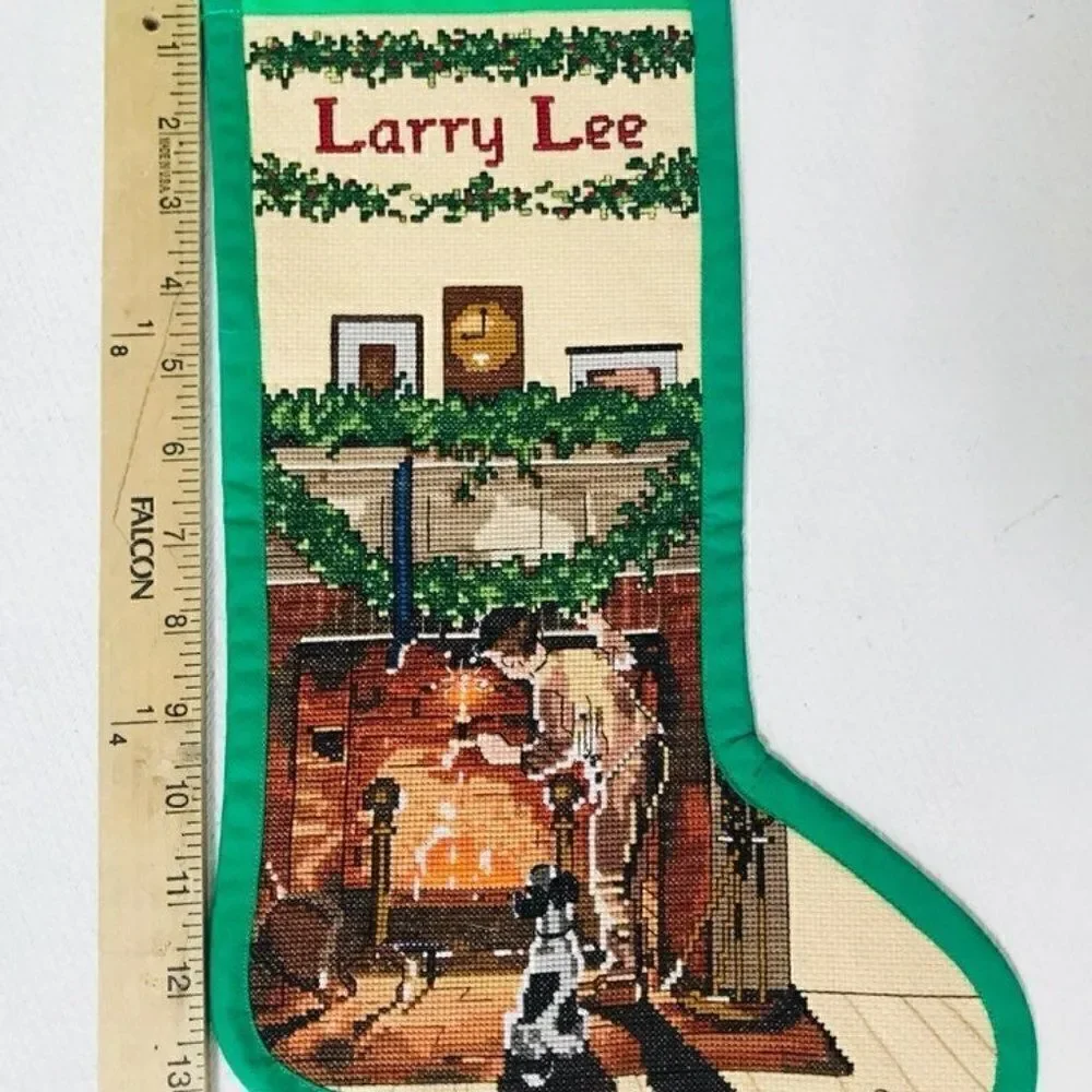 Christmas Stocking Norman Rockwell Cross stitch
